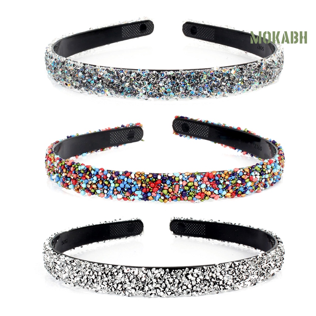 Băng Đô Cài Tóc Đính Đá Lấp Lánh Phong Cách Vintage