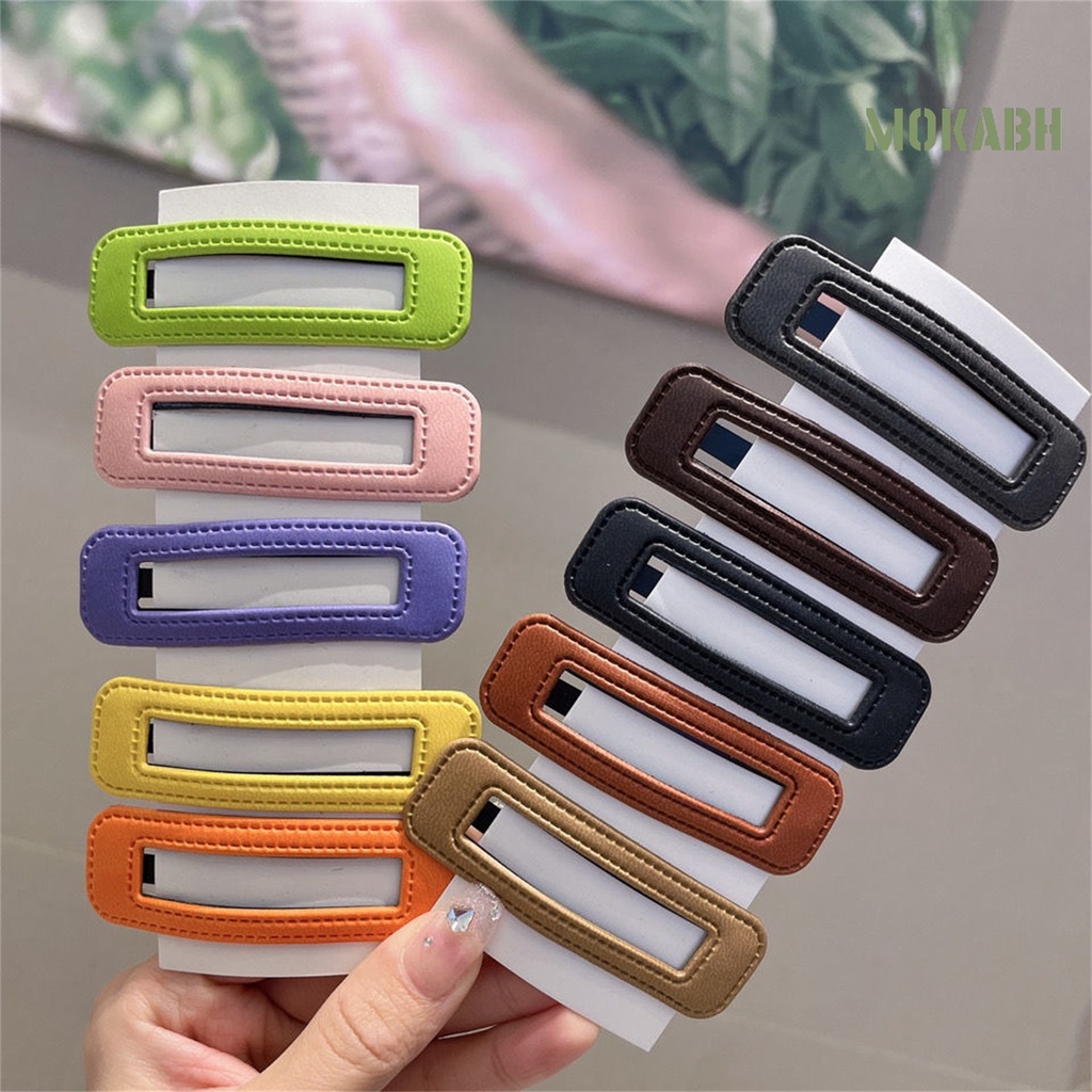 Bộ 5 Kẹp Tóc Màu Sắc Kẹo Ngọt Chống Trầy Xước Bằng Thép Không Gỉ