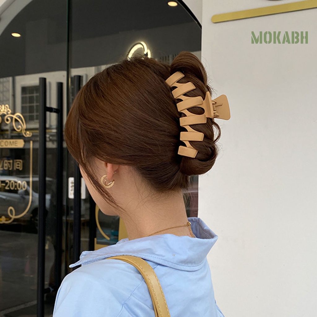 Kẹp Tóc Hình Răng Chéo Màu Sắc Trơn Phong Cách Hàn Quốc Độc Đáo