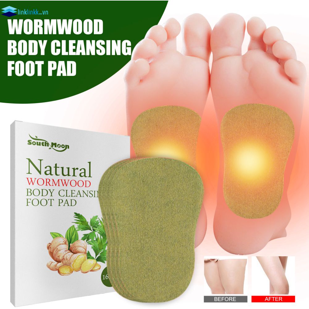 16 cái Giải độc Ngải cứu Miếng dán chân Giảm đau Thạch cao Giảm căng thẳng Giảm cân Cơ thể Miếng giảm béo Giải độc