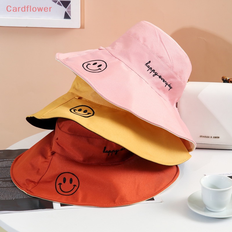 Mũ Tai Bèo Hai Mặt Họa Tiết Mặt Cười Phong Cách Hàn Quốc Thời Trang Mùa Hè Mới