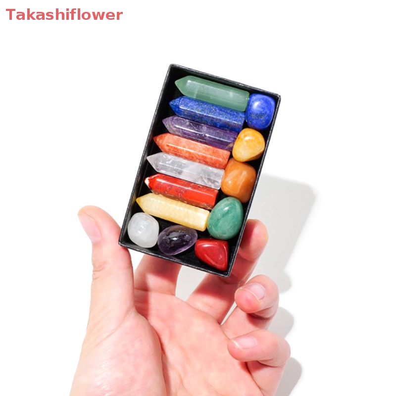 Bộ 14 Viên Đá Pha Lê Tự Nhiên Trong Suốt Dùng Tập Yoga