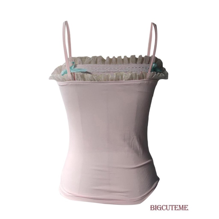 [] - Áo Tank Top Hai Dây Không Tay Hở Lưng Viền Ren Màu Tím Cho Nữ