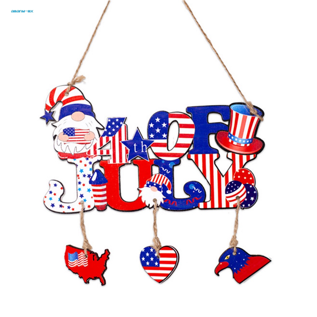Am * Mặt Dây Chuyền Bằng Gỗ Handmade Trang Trí Ngày Độc Lập Và Lễ Hội