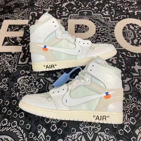 Off-white Giày Thể Thao Chơi Bóng Rổ air jordan 1 Phong Cách retro