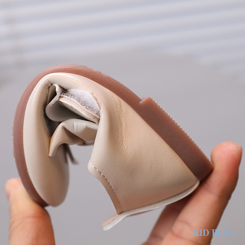 Giày Da Đế Mềm Chống Trượt Phong Cách Hàn Quốc Thời Trang Cho Bé Gái