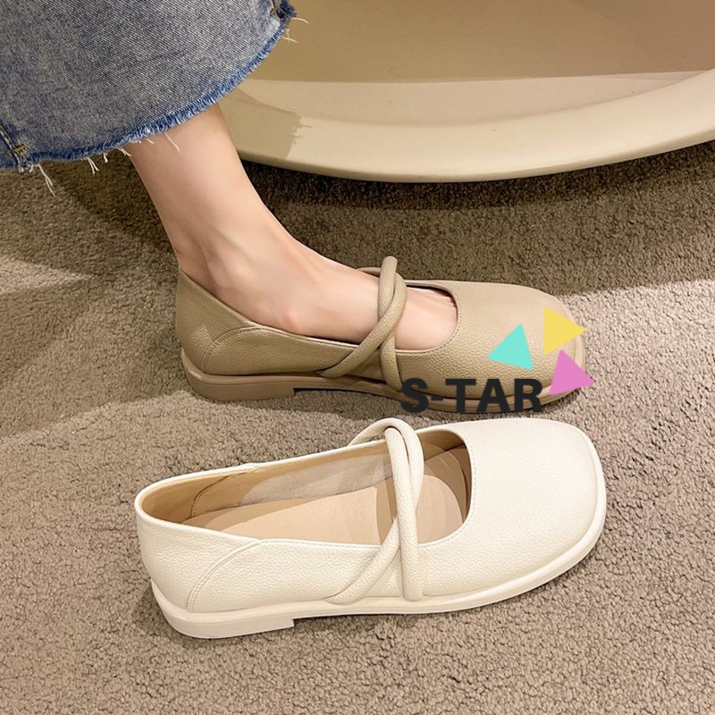 Giày Búp Bê Da Mềm Đế Bằng Thời Trang Xuân Hè 2023 Cho Nữ