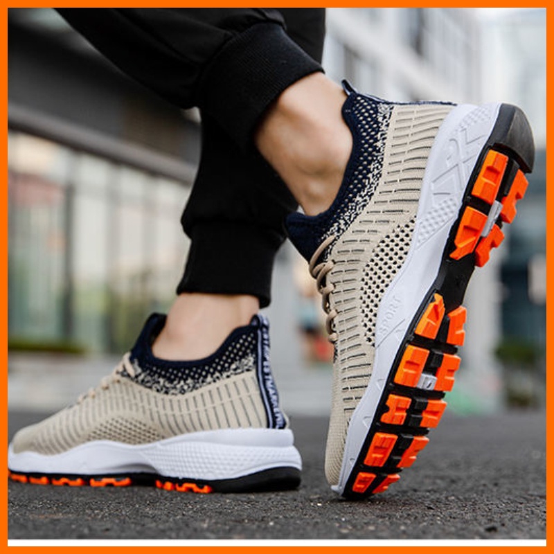 2023 Mới Hàn Quốc thời trang giày giải trí nam sneaker lưới mặt bay thể thao chạy giày