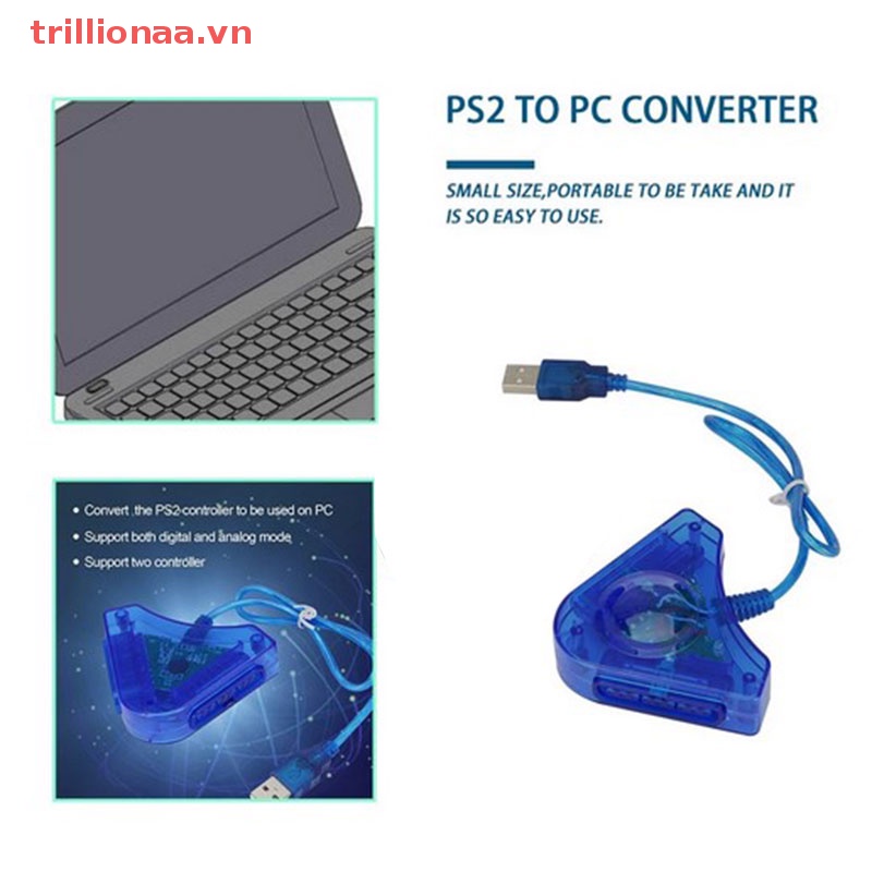 Dây Cáp Chuyển Đổi Hai Cổng USB Cho Tay Cầm Chơi Game PS2