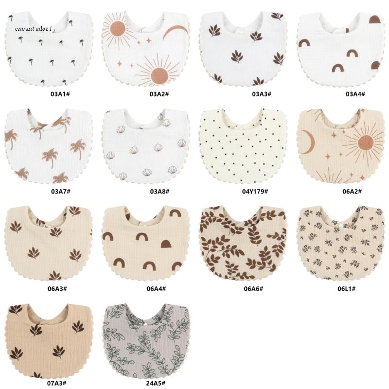 ✿ Yếm Ăn Cotton Họa Tiết Hoa Xinh Xắn Dành Cho Các Bé