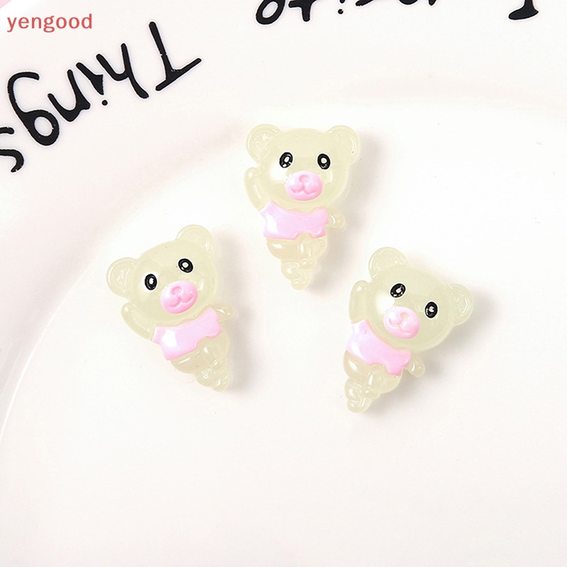 Set 2 Mô Hình Gấu Nhảy Múa Bằng Nhựa Resin Phát Sáng DIY Hoạt Hình