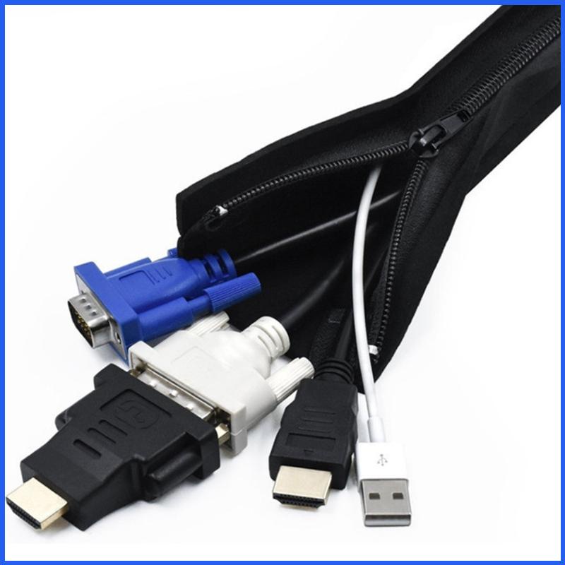 Vỏ Bọc Bảo Vệ Dây Cáp Có Khóa Kéo Tiện Dụng Cho Gia Đình / TV