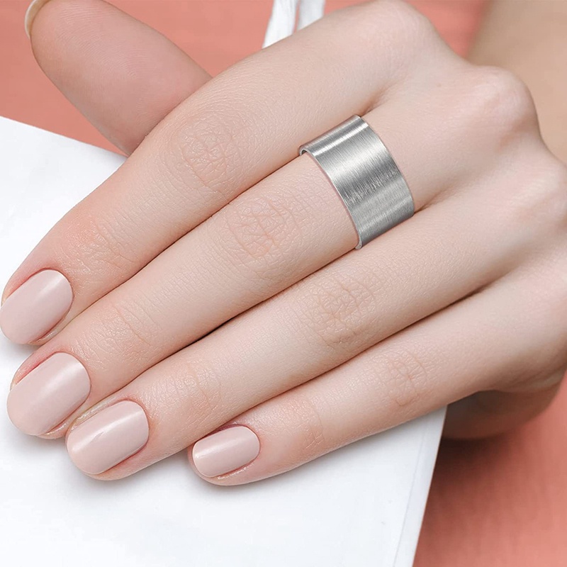 Set 12 Nhẫn Trơn Bằng Nhôm 0.47X2.24 Inch Làm Trang Sức DIY