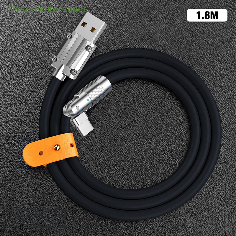 Cáp Sạc Nhanh Type C 120W 6A 180 Độ Bằng Silicone° Dây Cáp Xoay Được Có Thể Xoay Được Tiện Dụng