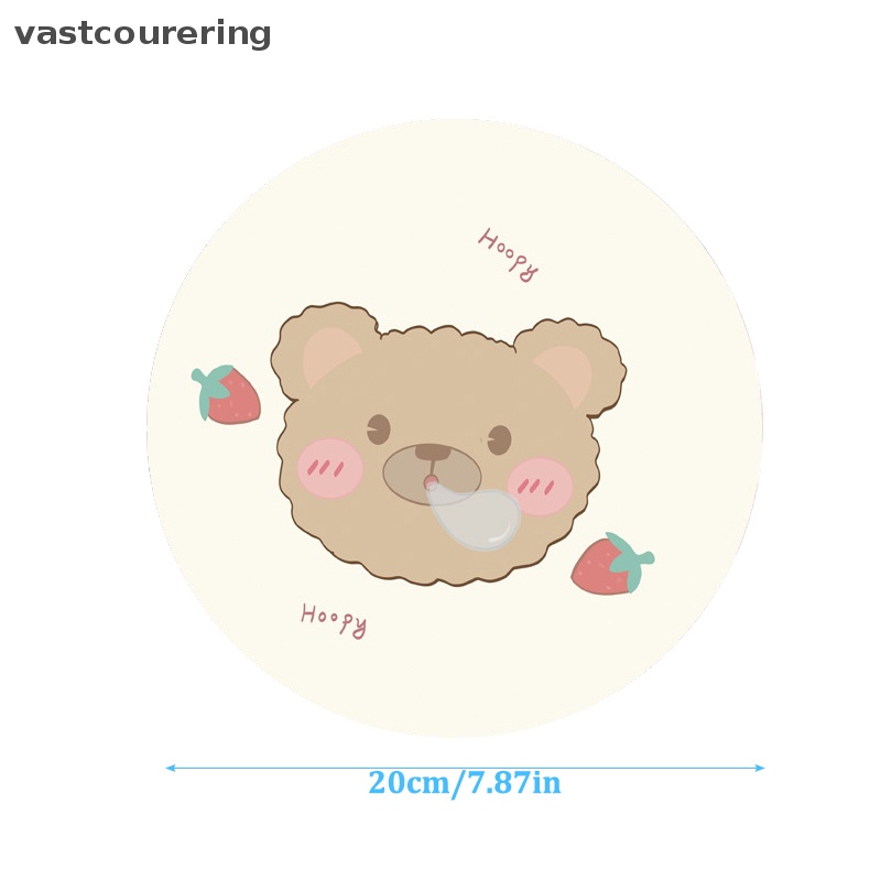 Thảm Lót Chuột Hình Tròn 20CM Chống Trượt Họa Tiết Trái Cây Hoạt Hình