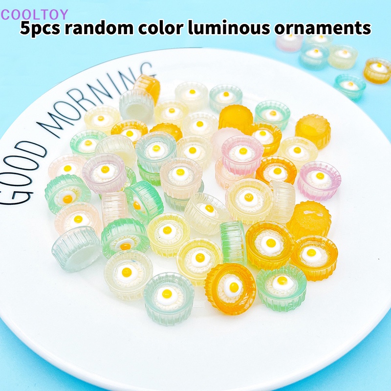 Set 5 Mô Hình Đồ Ăn COOLTOY Mini Phát Quang Dễ Thương Dùng Để Trang Trí