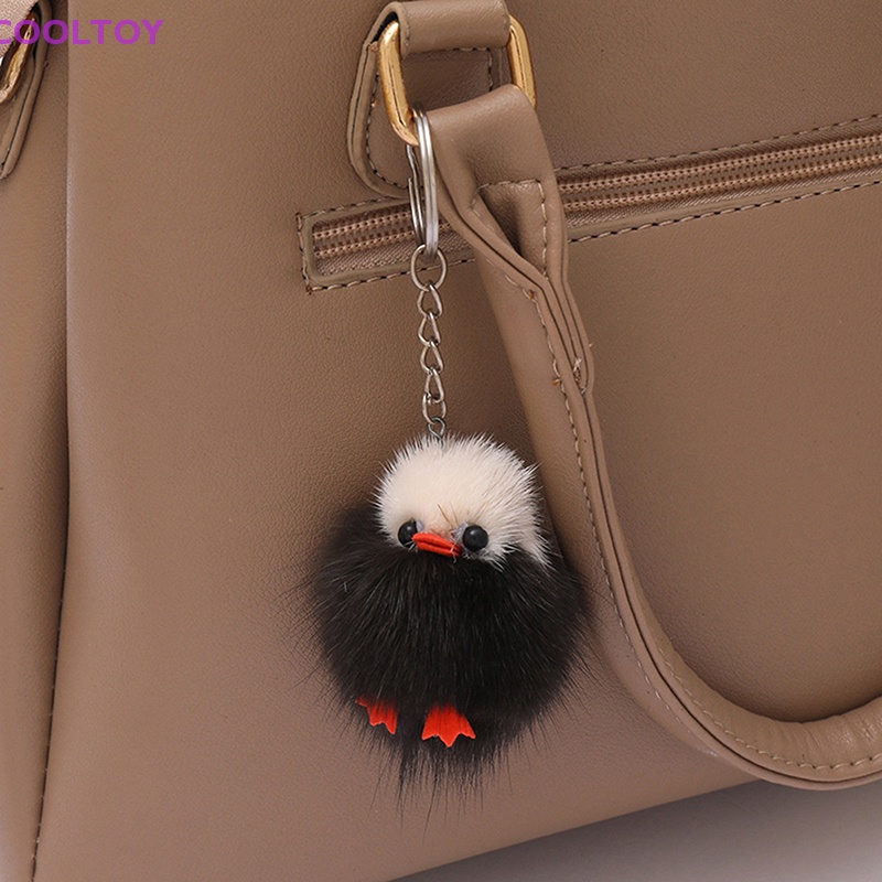 1 Móc Khóa Gà Lông Mềm Mại Thời Trang Cho Nữ