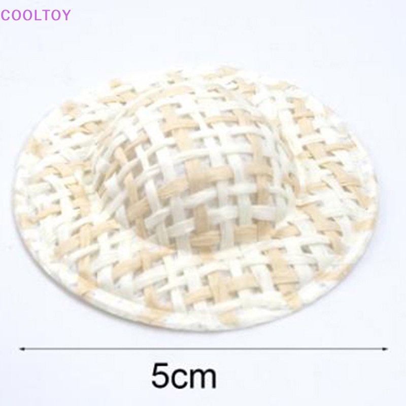 Set 10 Nón Rơm Mini 5cm Trang Trí Nhà Búp Bê