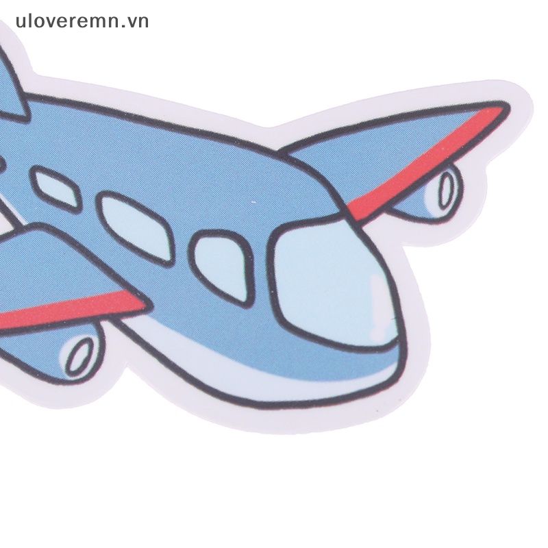 Bộ 50 Miếng Dán Trang Trí Chống Thấm Nước Hình Máy Bay Graffiti Dễ Thương
