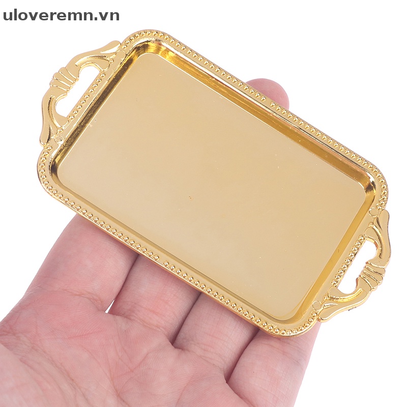 Bộ 2 Khay Trà Mini Bằng Nhựa Trang Trí Nhà Búp Bê