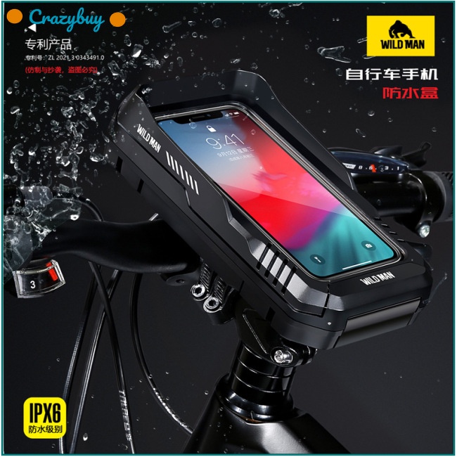 Cr Túi Đựng Điện Thoại 4.7-6.7 Inch Gắn Tay Lái Xe Đạp Chống Thấm Nước Có Thể Chạm Màn Hình Cảm Ứ