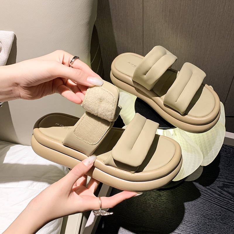 Giày Sandal Đế Dày Chống Trượt Phong Cách Thể Thao Thời Trang Mùa Hè Dành Cho Nữ