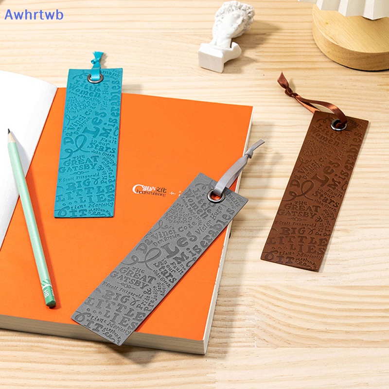 Awhrtwb Thẻ Đánh Dấu Trang Sách Bằng Da Thật In Chữ Tiếng Anh Cầm Tay Dùng Làm Quà Tặng Giáo Viên