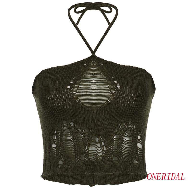 Áo Croptop Dệt Kim Ôm Dáng Hở Lưng Thời Trang Mùa Hè Cho Nữ