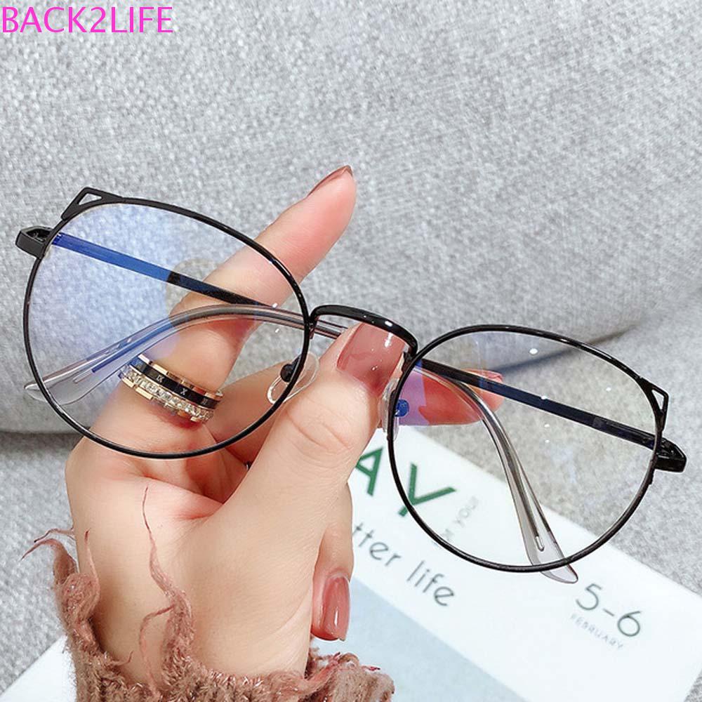 Kính Mát Gọng Kim Loại Lớn Chống Ánh Sáng Xanh Phong Cách Cổ Điển Cho Nữ Back2Lilife