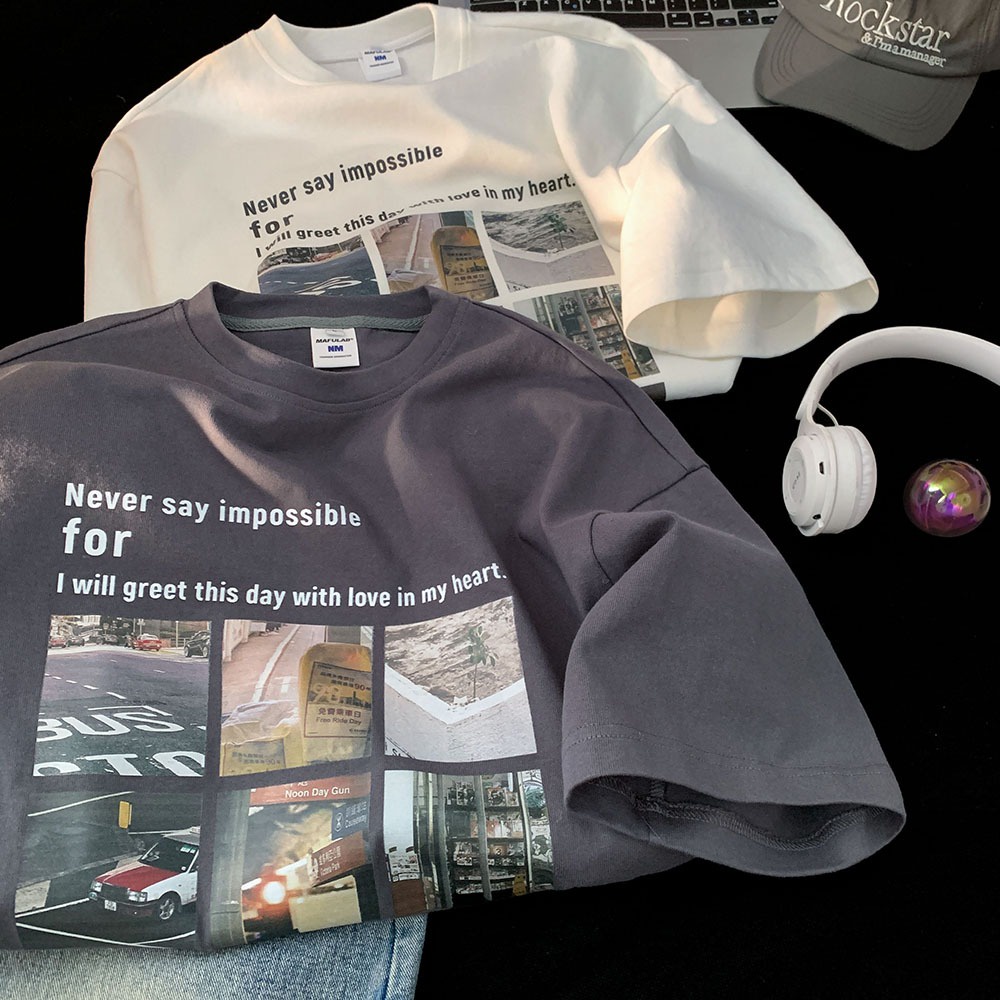 Áo Thun Ngắn Tay Phong Cách Nhật Bản Thời Trang Mùa Hè Cho Nam