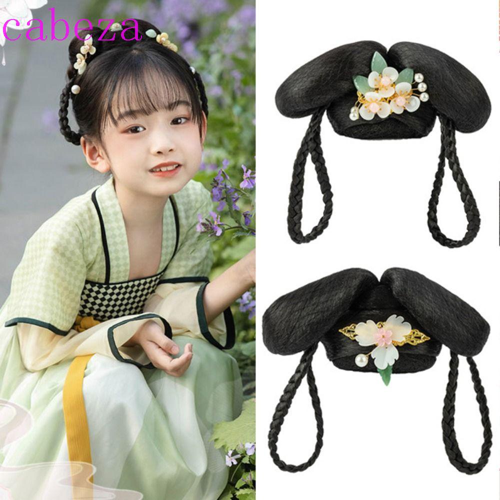 Tóc Giả Màu Đen Phong Cách Trung Hoa Cổ Điển Chất Lượng Cao Cho Bé Chụp Ảnh
