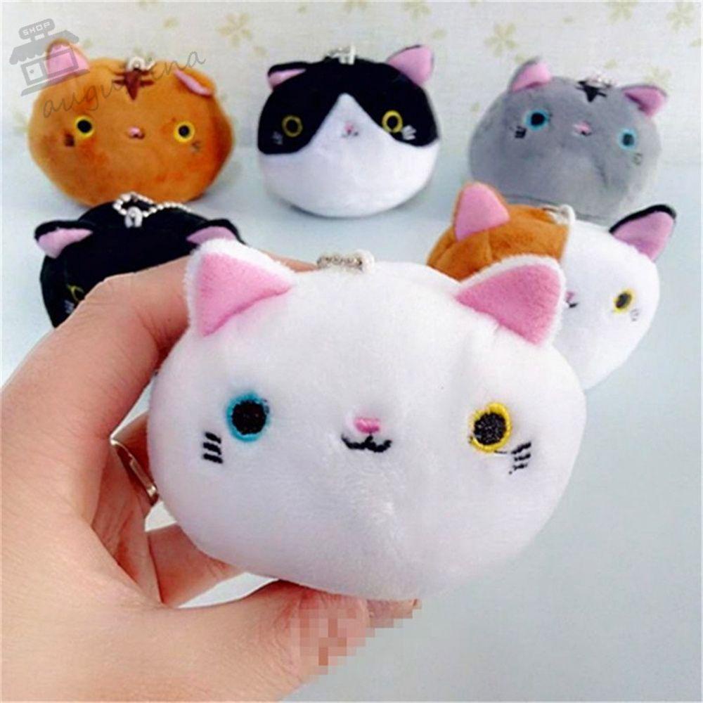 Móc Khóa Hình Mèo Nhồi Bông 8cm Dễ Thương