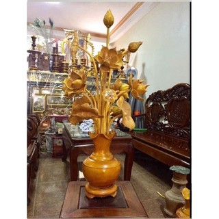 Hoa Sen Gỗ Cao 65cm