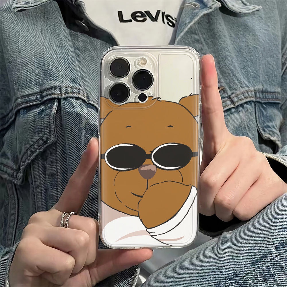 ✅Ốp Điện Thoại Mềm Chống Sốc In Hình Gấu Cho Iphone 11 78plus14promax 6In 12 13 QTB0