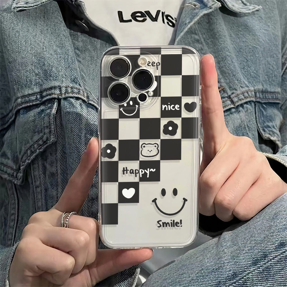 ✅Ốp Điện Thoại Mềm Chống Sốc Họa Tiết Mặt Cười 6In13 78 14pro 11iPhone12 plus Jvbx
