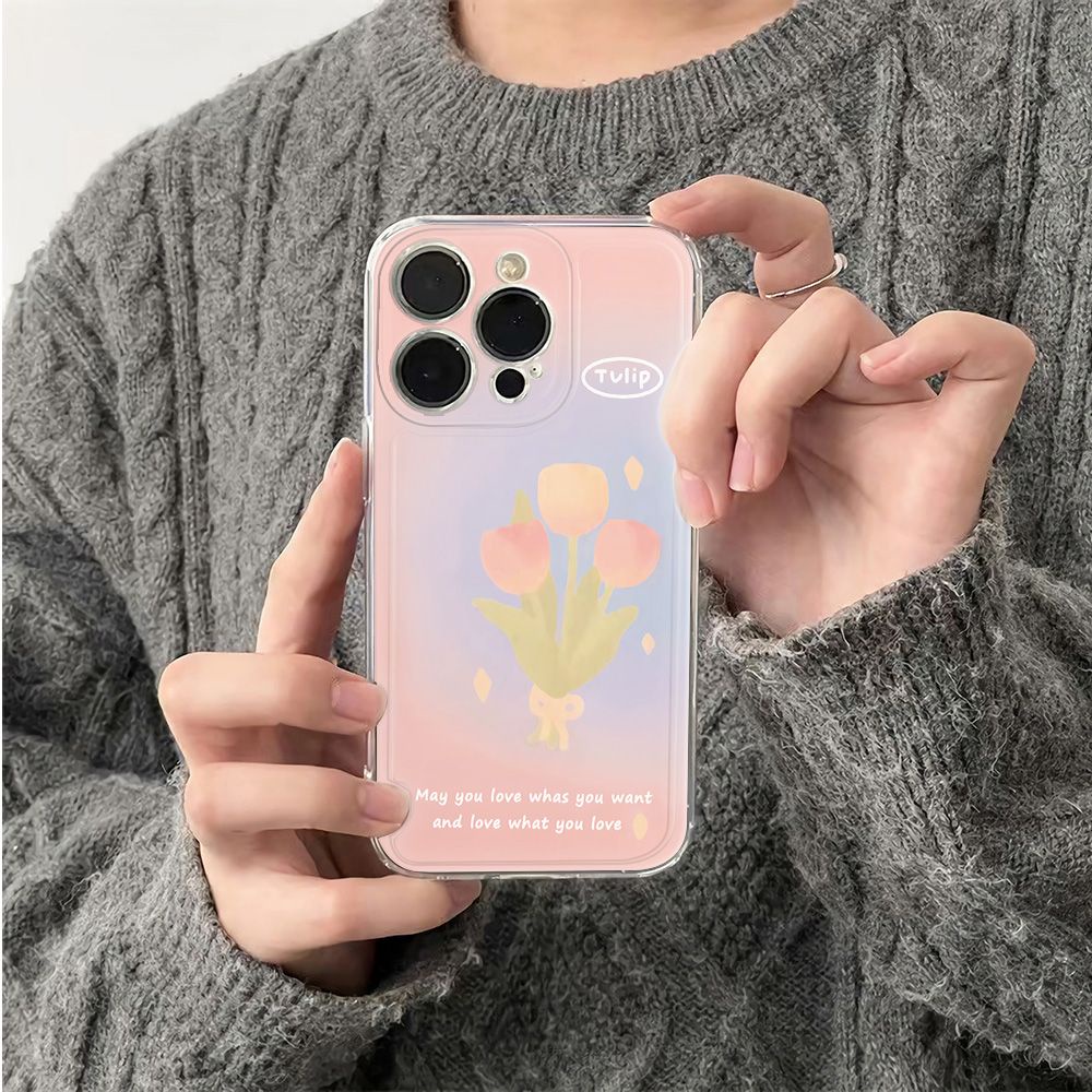 ✅Ốp Điện Thoại Mềm Chống Sốc Họa Tiết Hoa Tulip 78 13 Dành Cho Iphone 12 Max 14 Pro 6In 11 Plus
