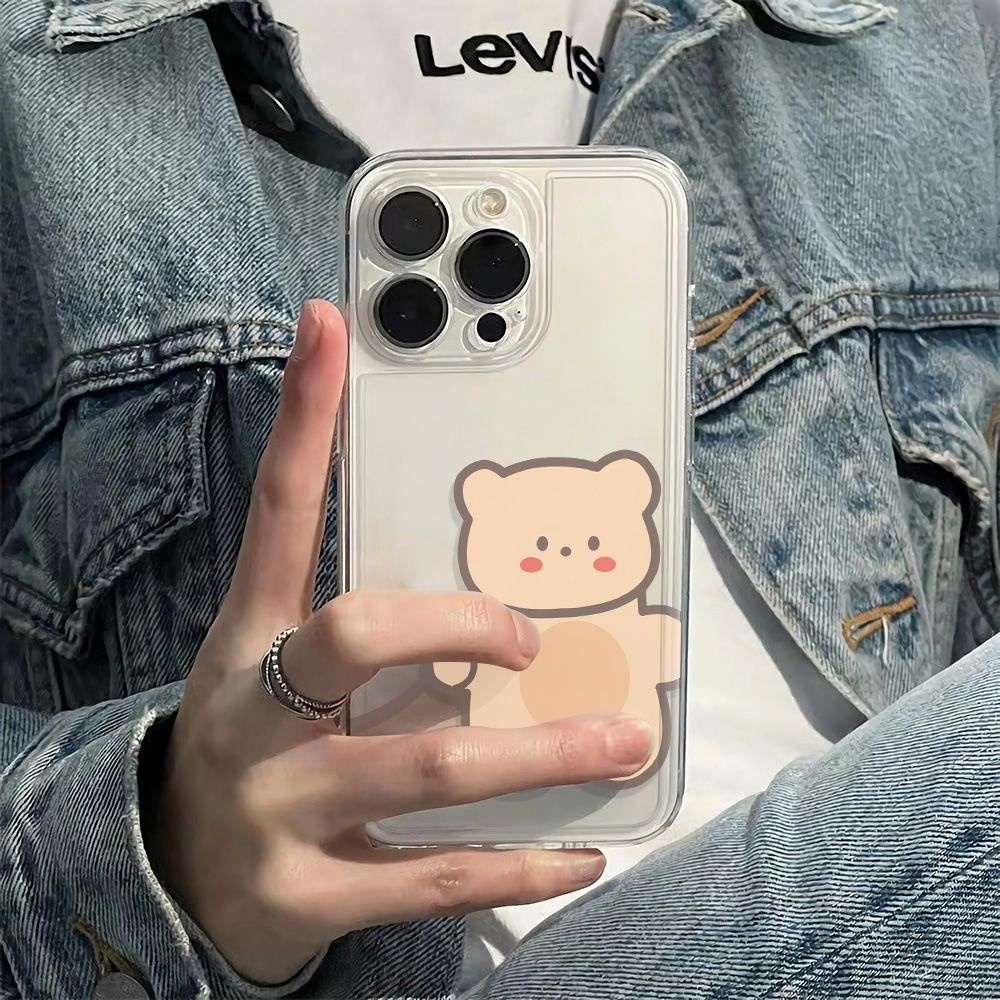 ✅Ốp Điện Thoại Dẻo Họa Tiết Chú Gấu Dễ Thương Chống Sốc Cho Iphone12 max11 13 6In7814Proiphone12