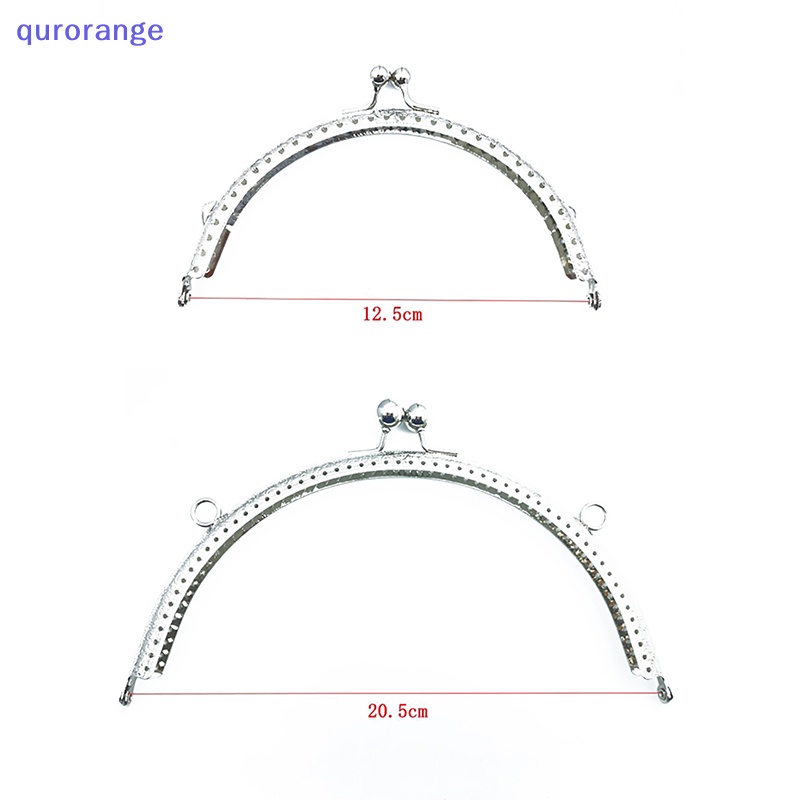 1 Khung Khóa Túi Xách Hình Bán Nguyệt Bằng Bạc Bóng 8.5 / 10.5 / 12.5 / 15.5CM DIY