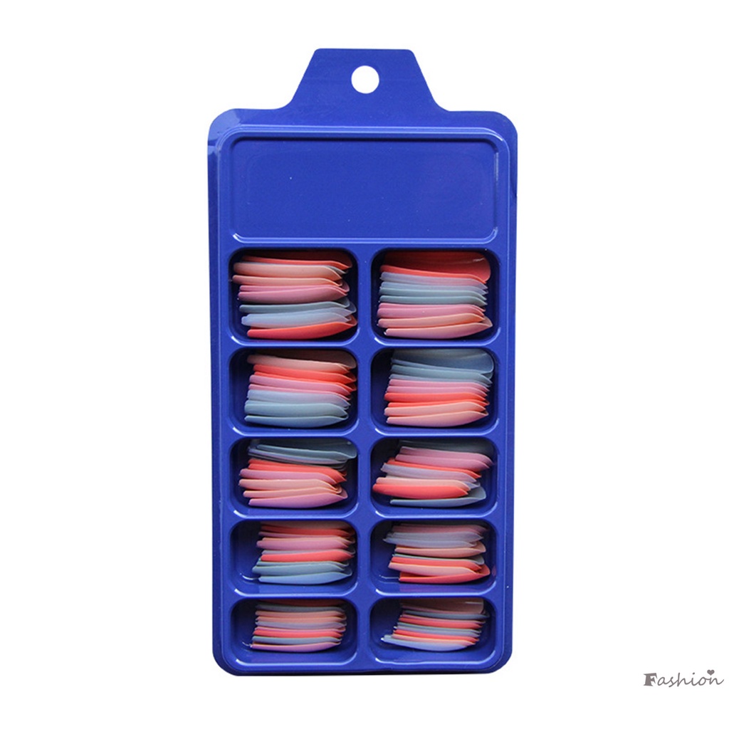 Bộ 100 Móng Tay Giả Che Phủ Toàn Diện Không Phai Màu Kèm Hộp Đựng