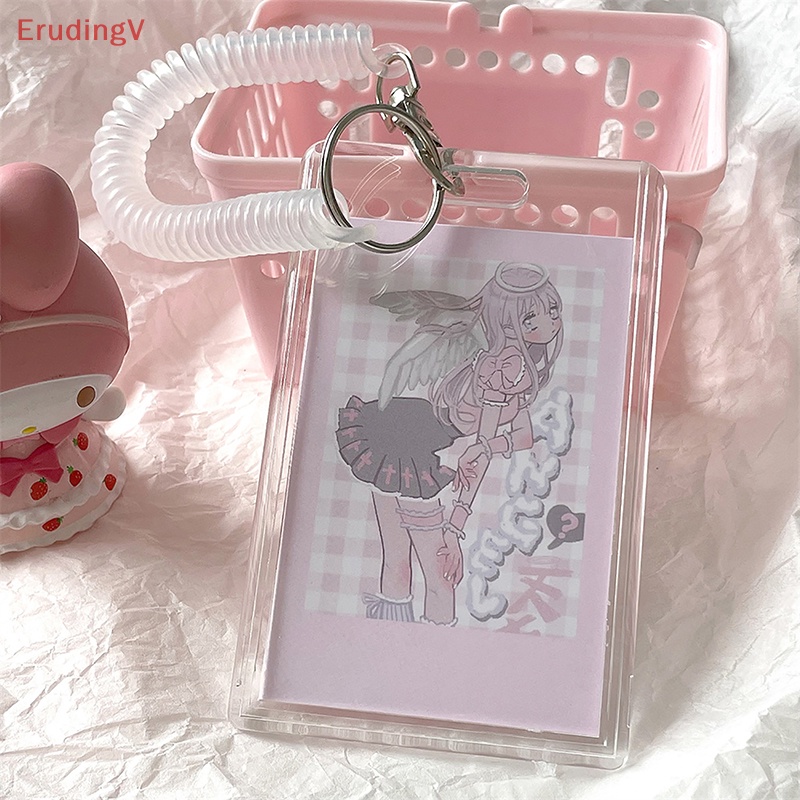 Hộp Đựng Thẻ ID / Ảnh Bằng Acrylic Trong Suốt Hình Thần Tượng Kpop Kèm Móc Khóa Tiện Dụng