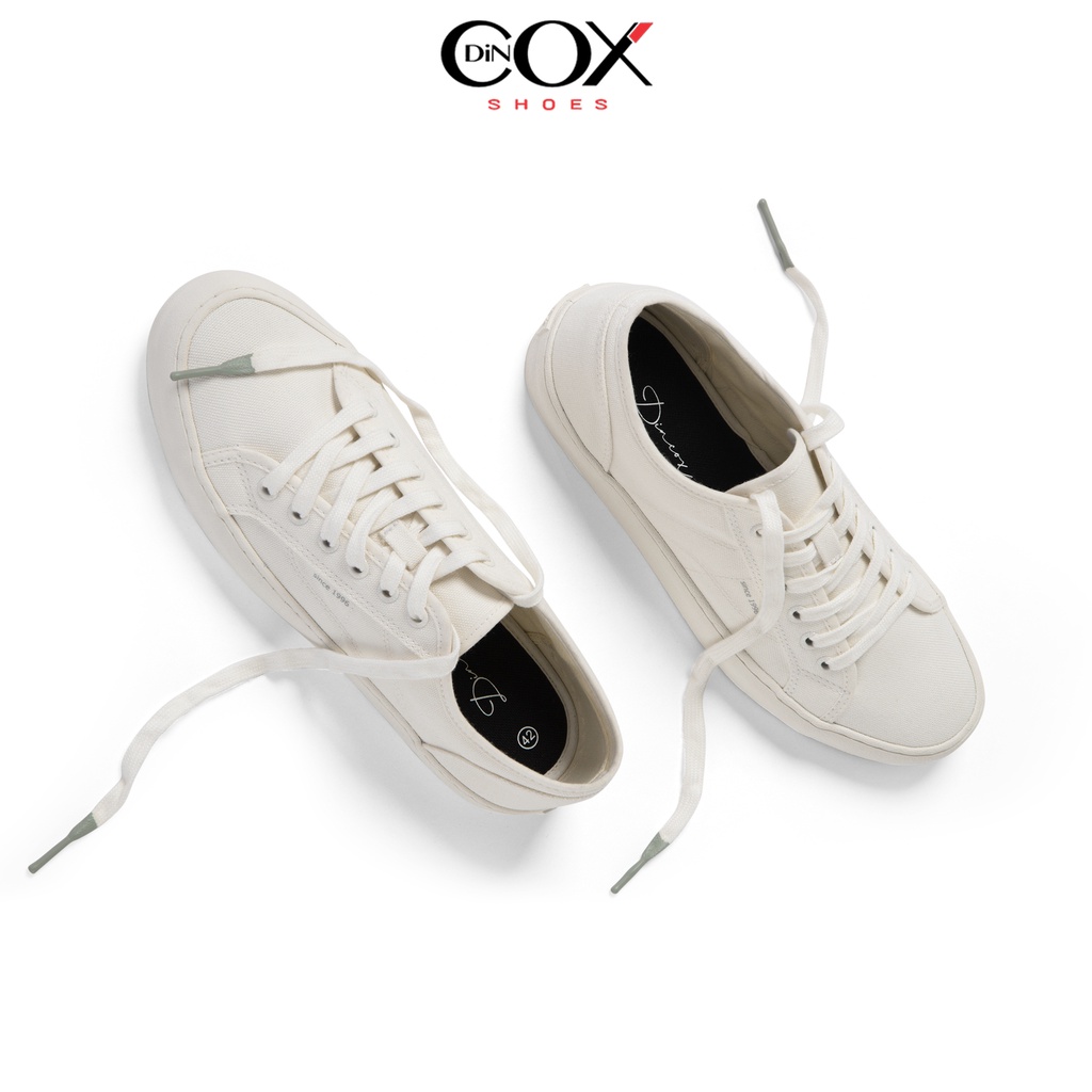 Giày Sneaker Vải Canvas Nam Nữ E18 White Sang Trọng