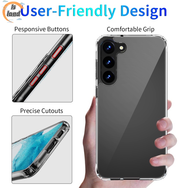 Ốp Điện Thoại Hình Vuông Trong Suốt Chống Sốc Cho S23plus S23 +