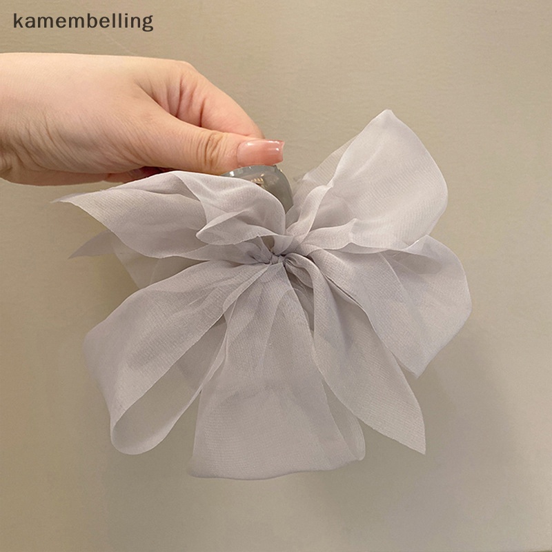 Kamembelling Kẹp Tóc Đính Nơ Lưới Thời Trang Cho Nữ