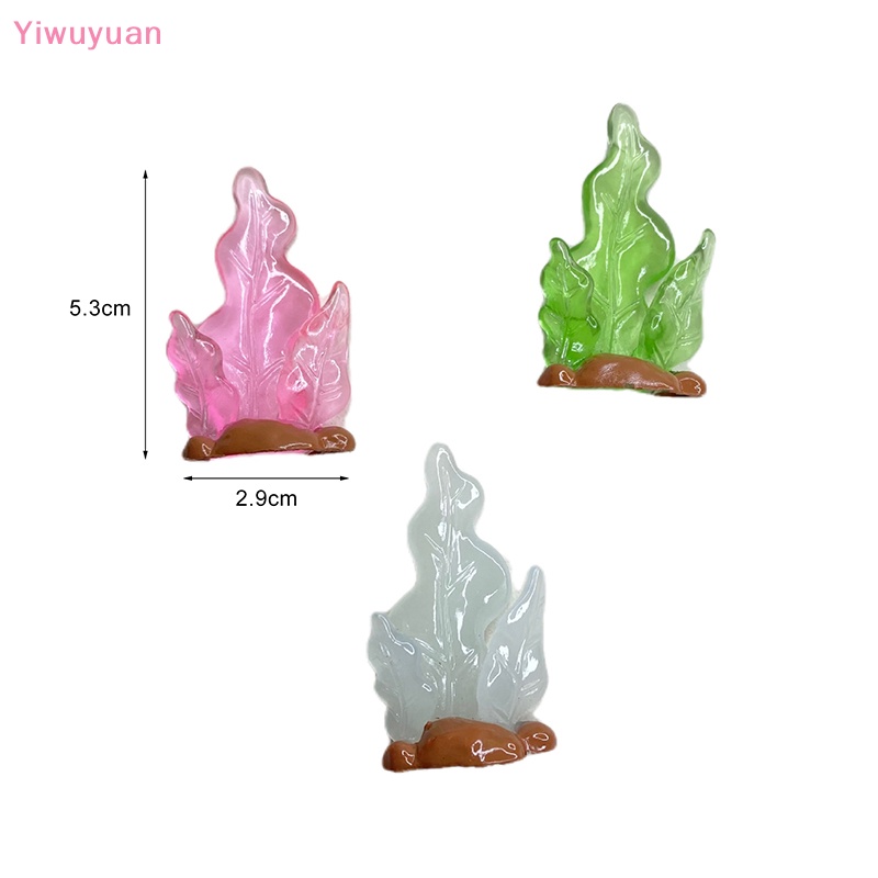 < Yiwuyuan > 5 Sản Phẩm Đồ Chơi Mô Hình Cỏ Biển Mini Bằng Nhựa Resin Phát Sáng Trong Suốt Trang Trí Tiểu Cảnh Nhà Búp Bê DIY Mới