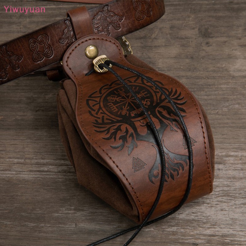 < Yiwuyuan > Túi Dây Rút Đựng Tiền Xu Celtic Viking Phong Cách Steampunk Hóa Trang Mới Cho Nam Và Nữ