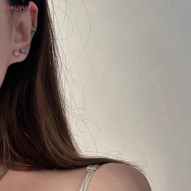 1 Đôi Khuyên Tai Xoắn Ốc Đính Đá Zircon Nhiều Màu Mới