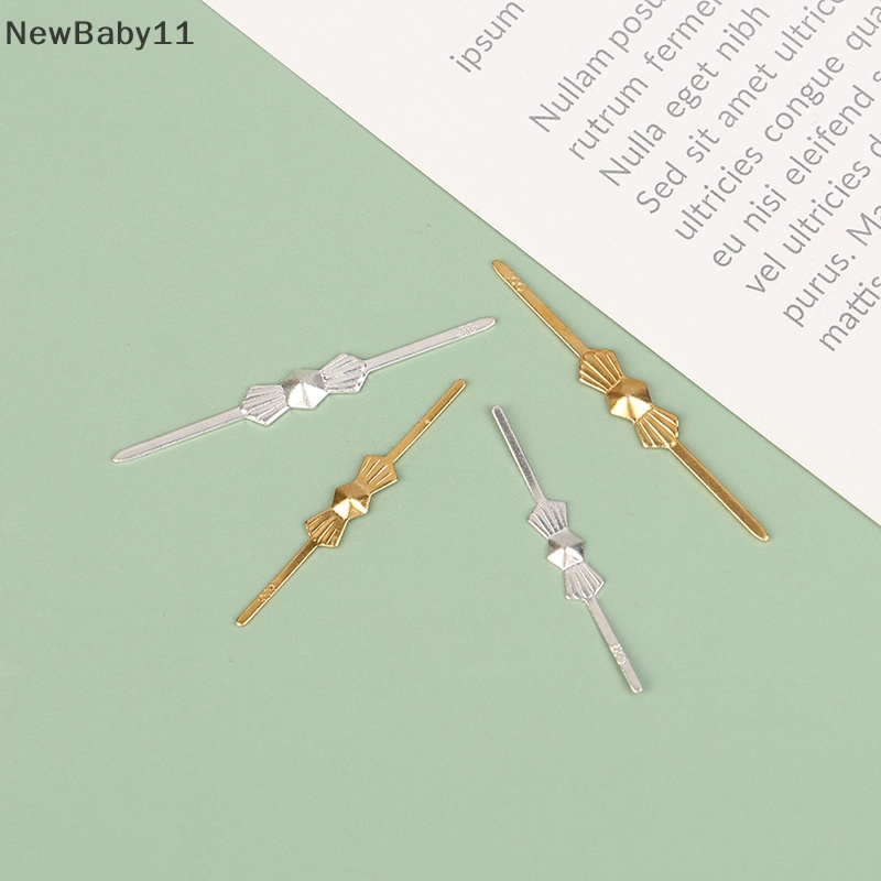 Bộ 10 Đầu Nối Nơ Bằng Kim Loại Màu Vàng / Bạc 33 / 40mm