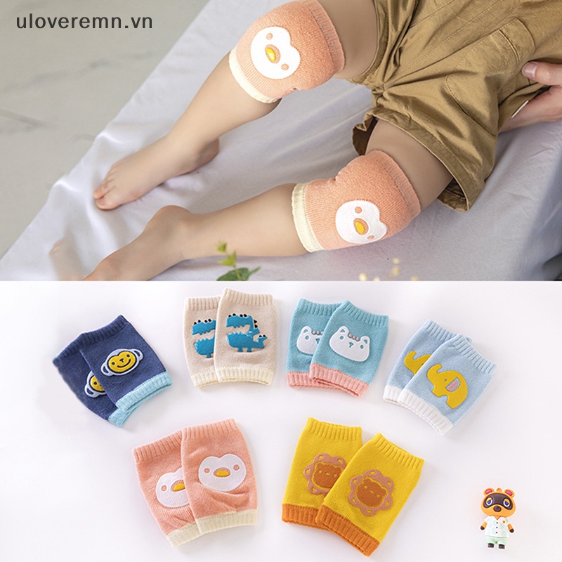 1 Cặp Đệm Bảo Vệ Đầu Gối An Toàn Họa Tiết Hoạt Hình Cho Bé