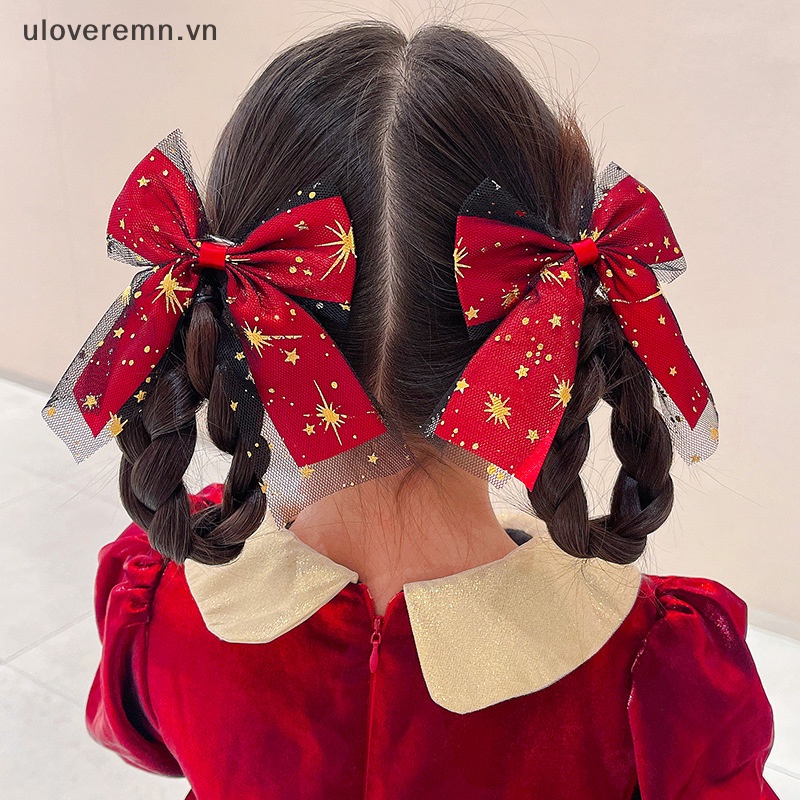 Kẹp Tóc Đính Nơ Lưới Hình Ngôi Sao Phong Cách Lolita Ngọt Ngào Thời Trang Cho Bé Gái