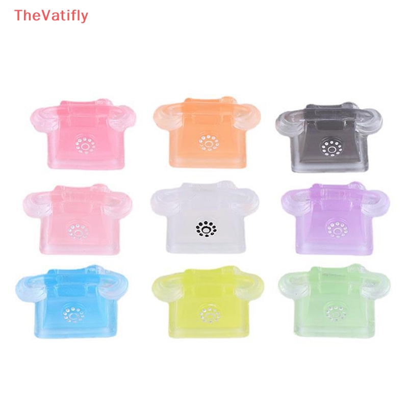 Set 2 Mặt Dây Chuyền Mini DIY Dạ Quang Bằng Nhựa Resin Đáng Yêu Cho Điện Thoại